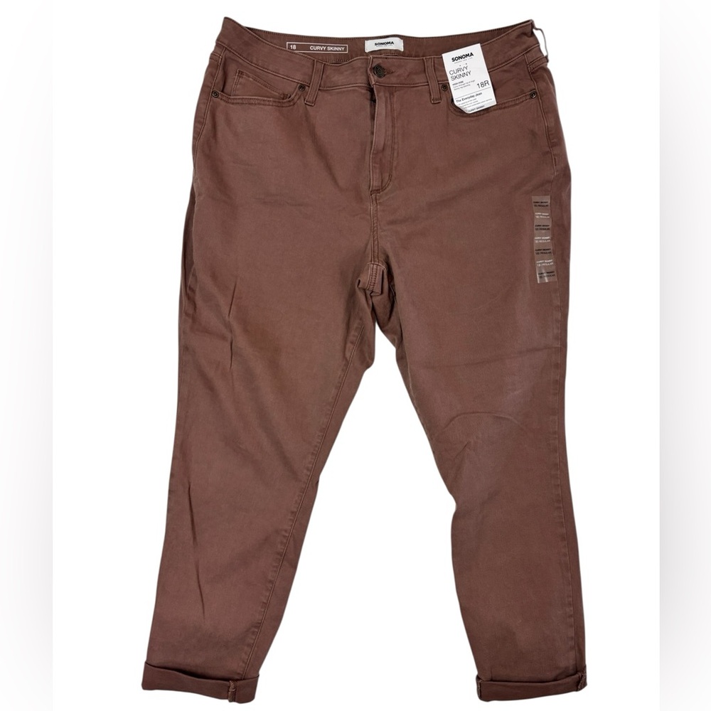 Sonoma Curvy Skinny Pants‎ in Brown